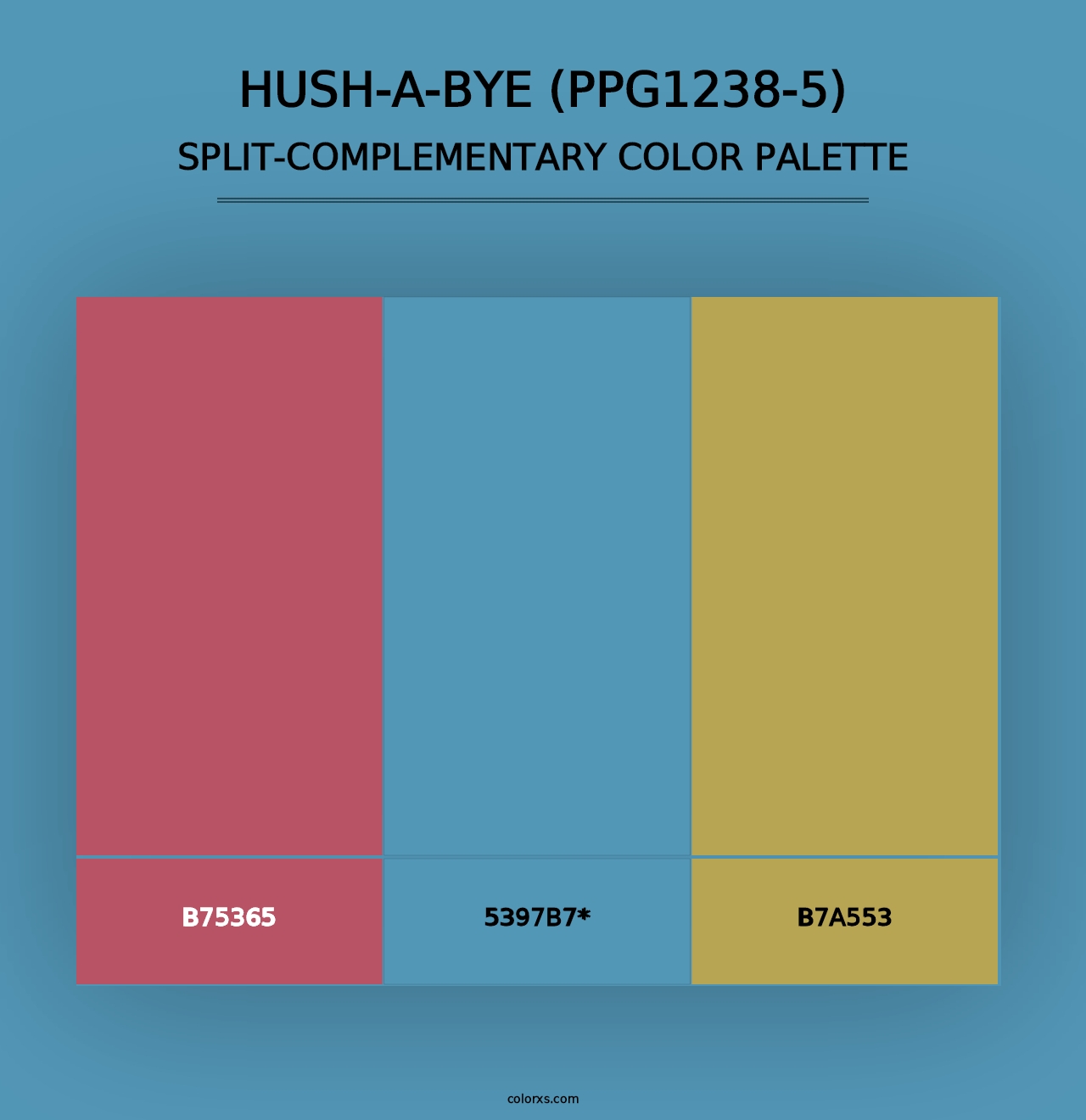 Hush-A-Bye (PPG1238-5) - Split-Complementary Color Palette