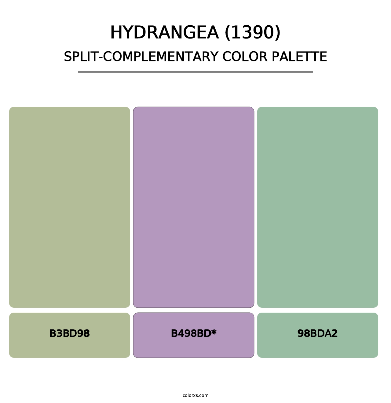 Hydrangea (1390) - Split-Complementary Color Palette