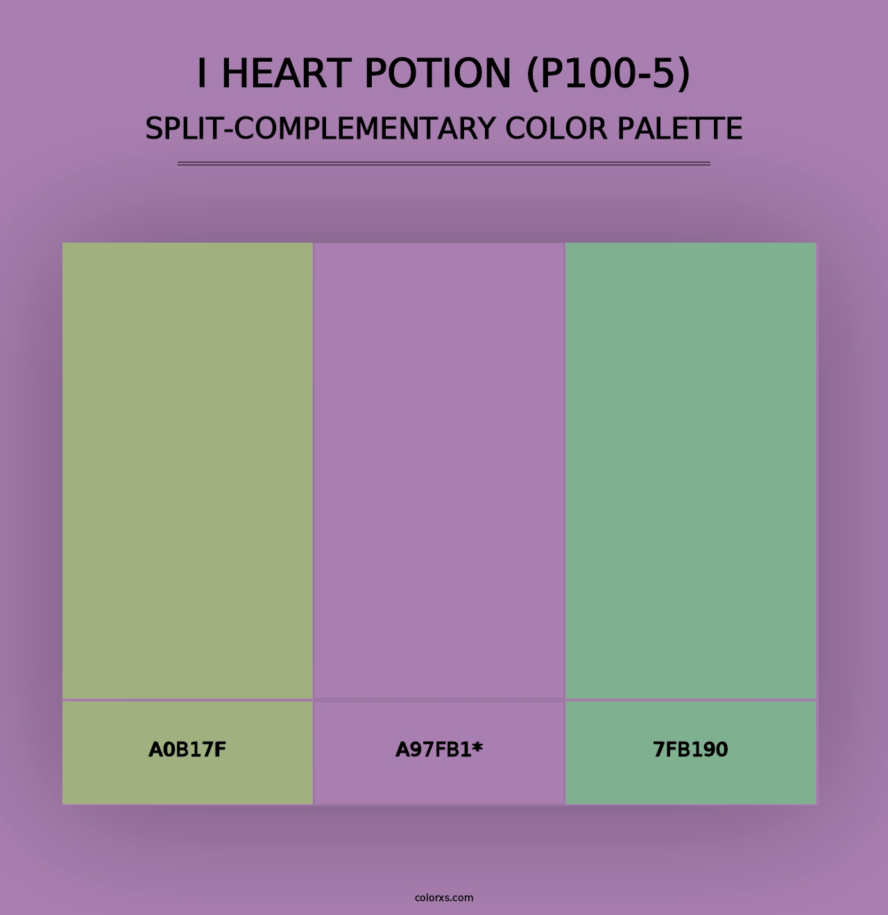 I Heart Potion (P100-5) - Split-Complementary Color Palette