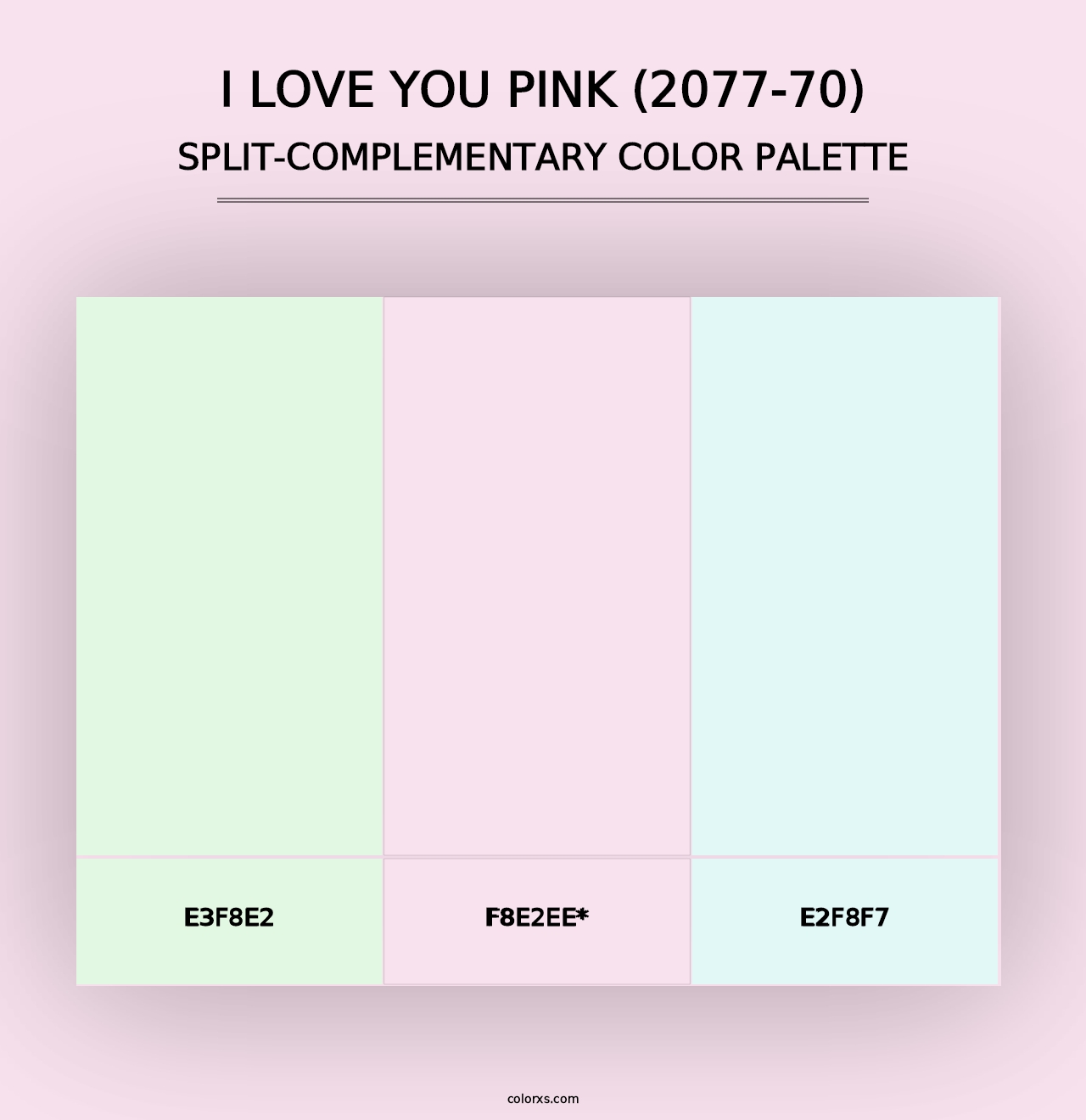 I Love You Pink (2077-70) - Split-Complementary Color Palette