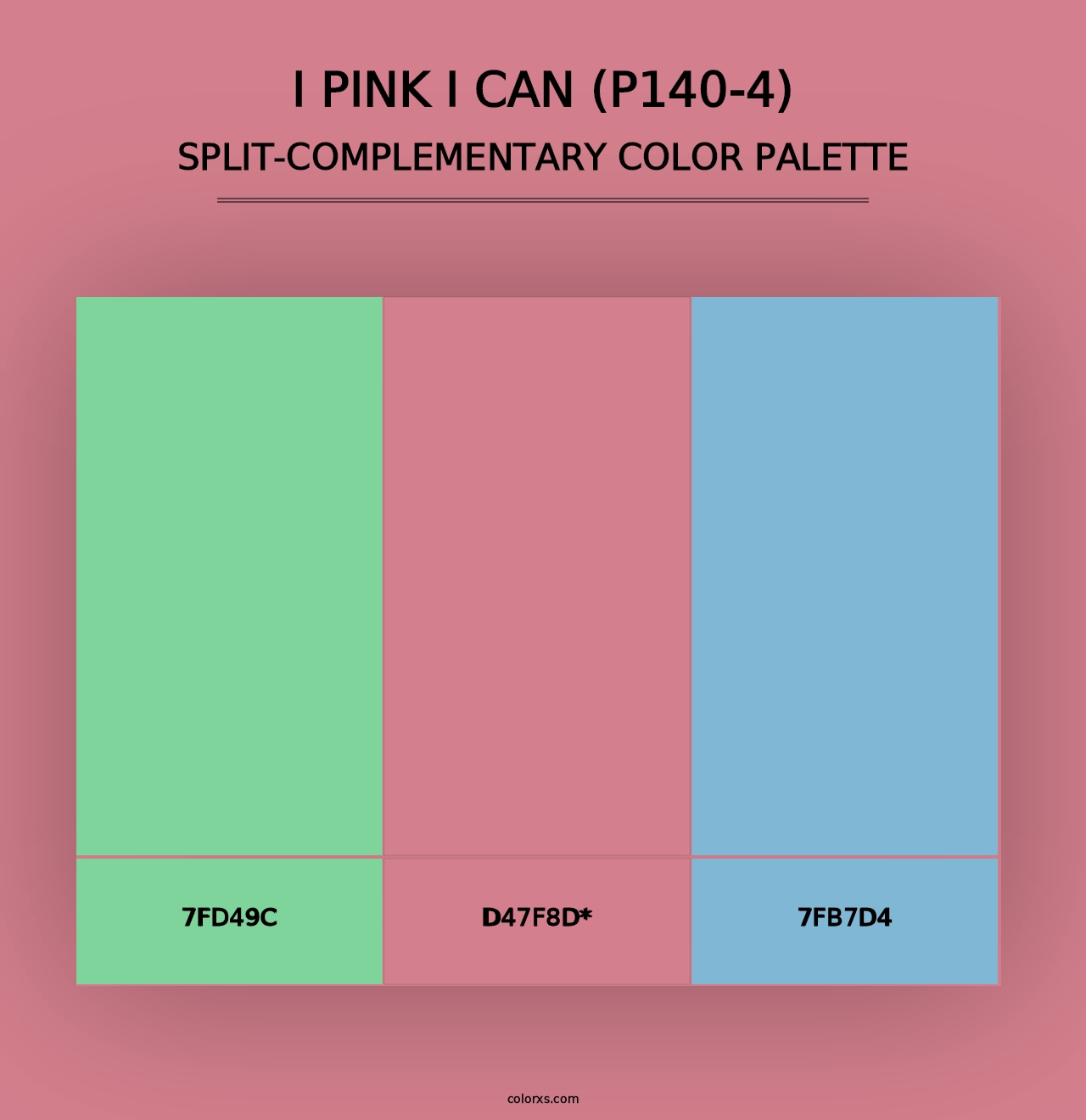 I Pink I Can (P140-4) - Split-Complementary Color Palette