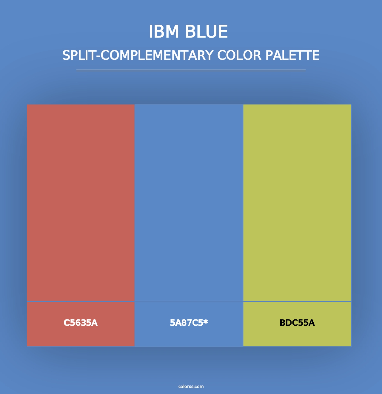 IBM Blue  - Split-Complementary Color Palette