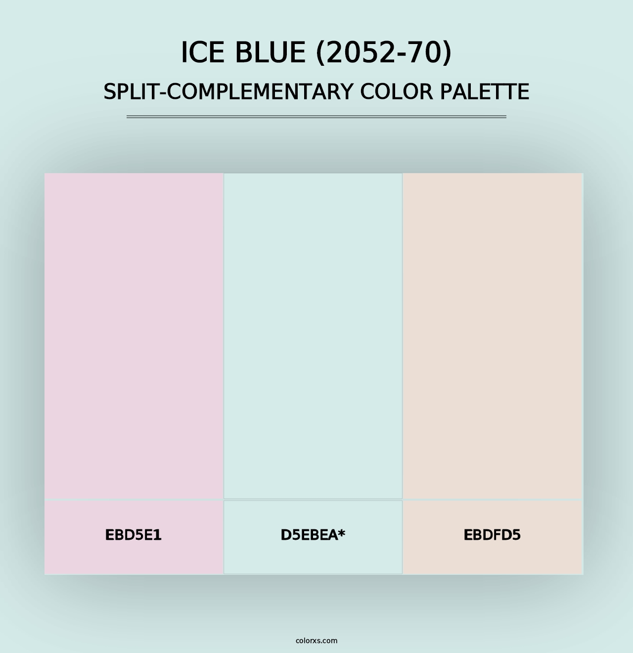 Ice Blue (2052-70) - Split-Complementary Color Palette