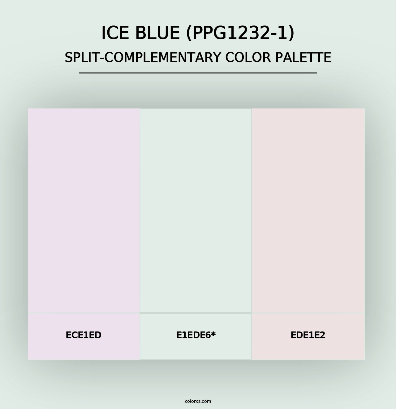 Ice Blue (PPG1232-1) - Split-Complementary Color Palette