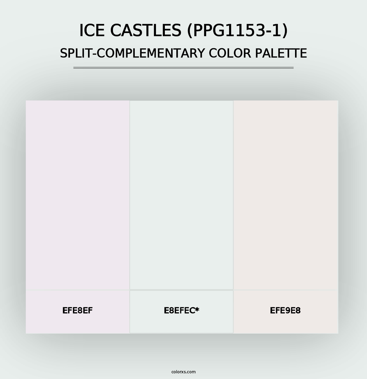 Ice Castles (PPG1153-1) - Split-Complementary Color Palette