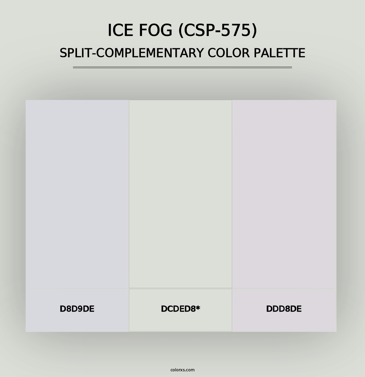 Ice Fog (CSP-575) - Split-Complementary Color Palette