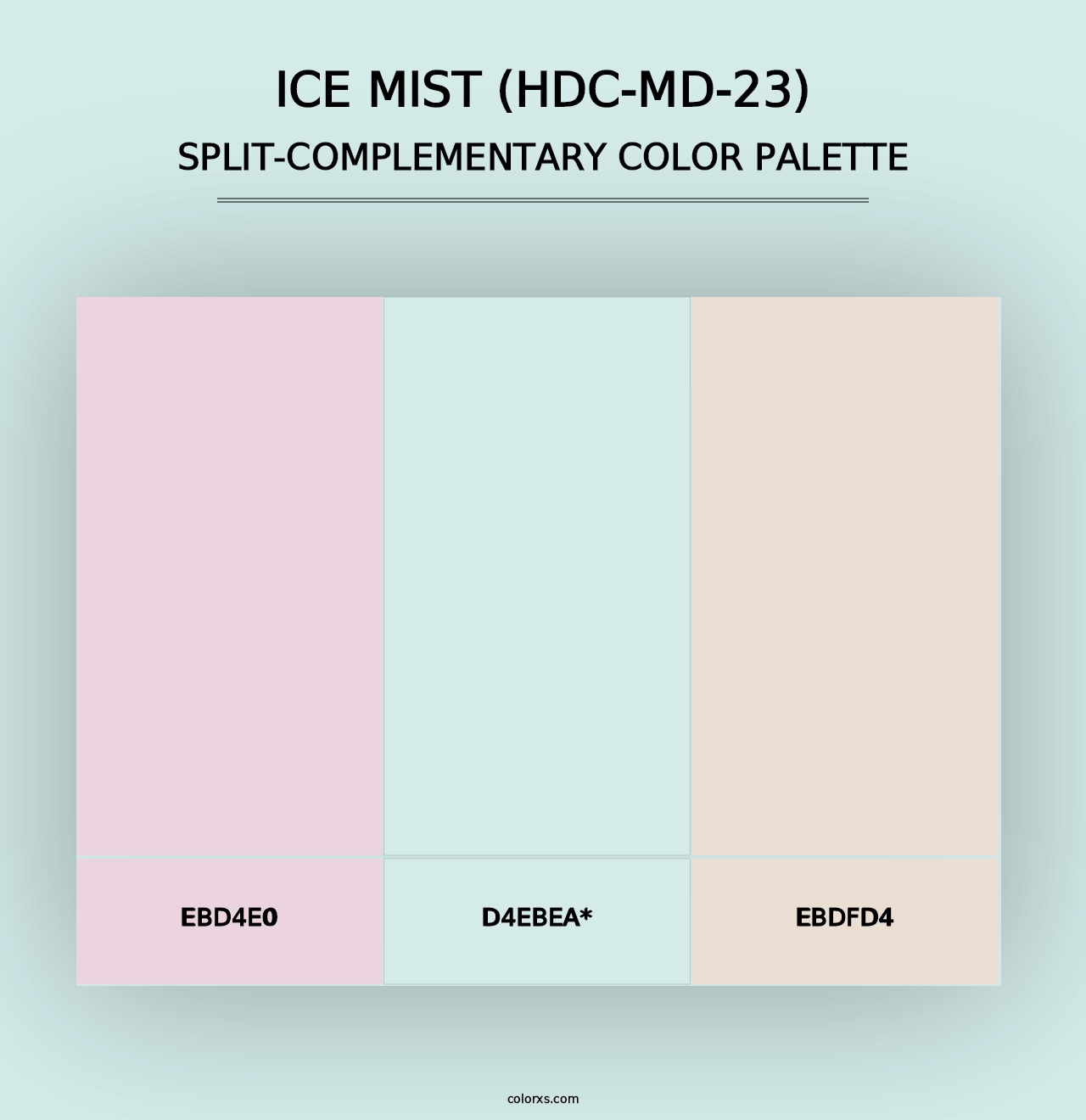 Ice Mist (HDC-MD-23) - Split-Complementary Color Palette