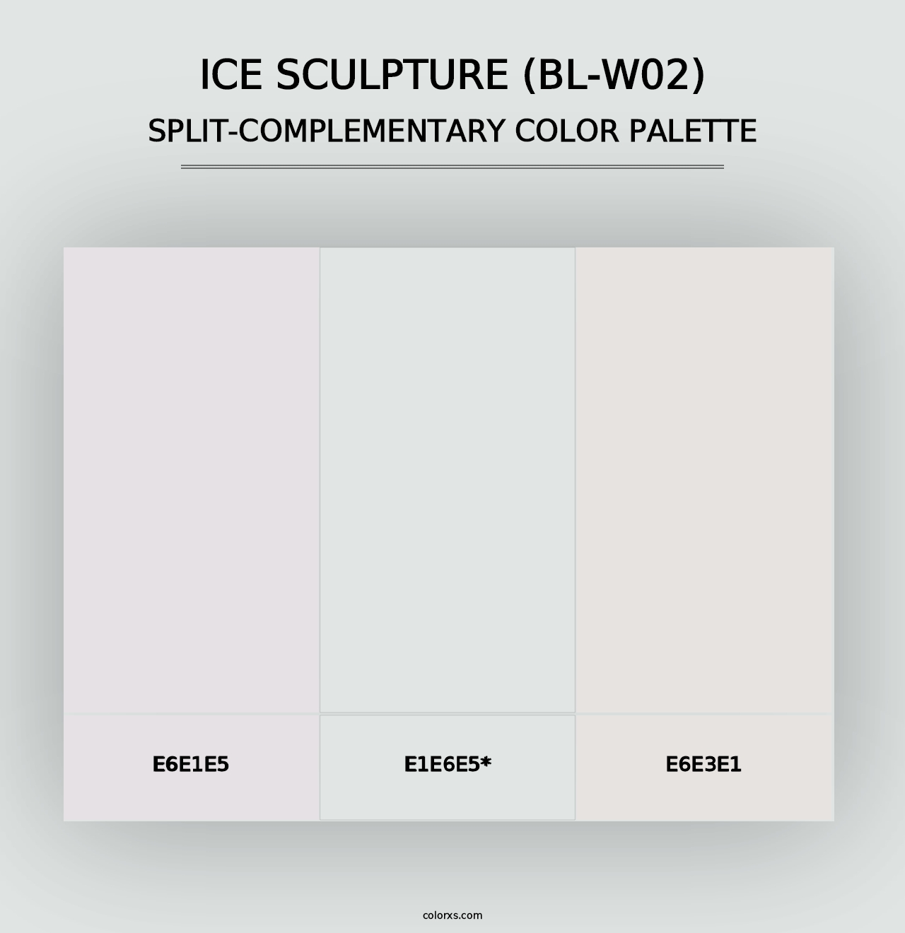 Ice Sculpture (BL-W02) - Split-Complementary Color Palette