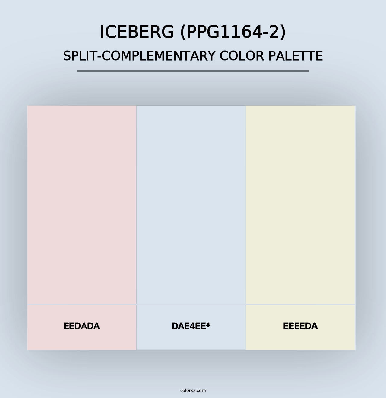 Iceberg (PPG1164-2) - Split-Complementary Color Palette