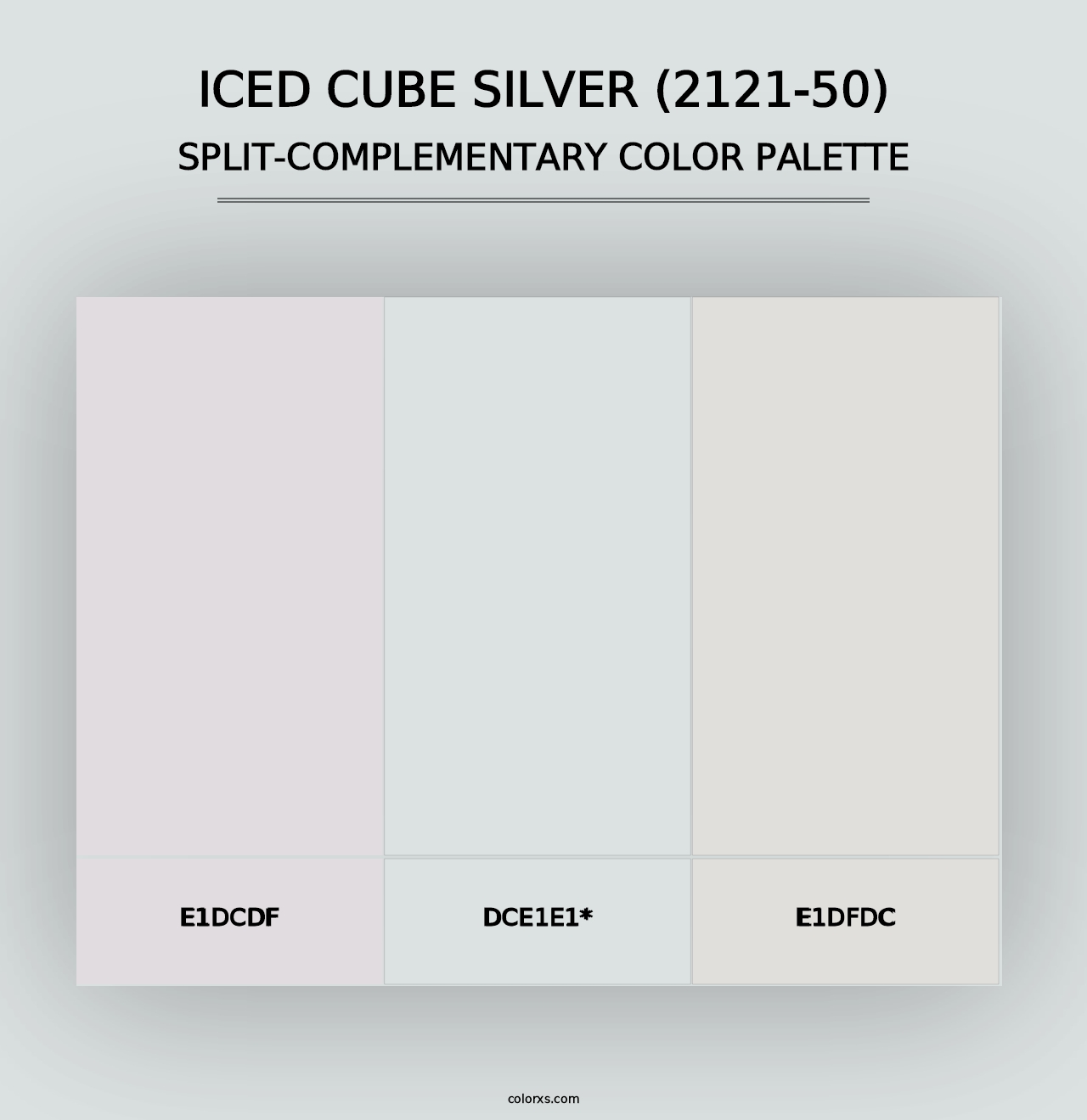 Iced Cube Silver (2121-50) - Split-Complementary Color Palette