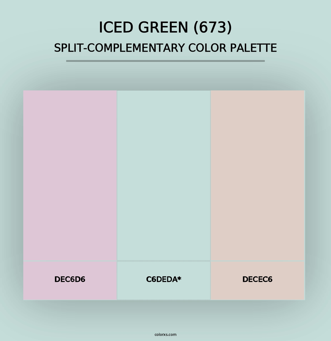 Iced Green (673) - Split-Complementary Color Palette