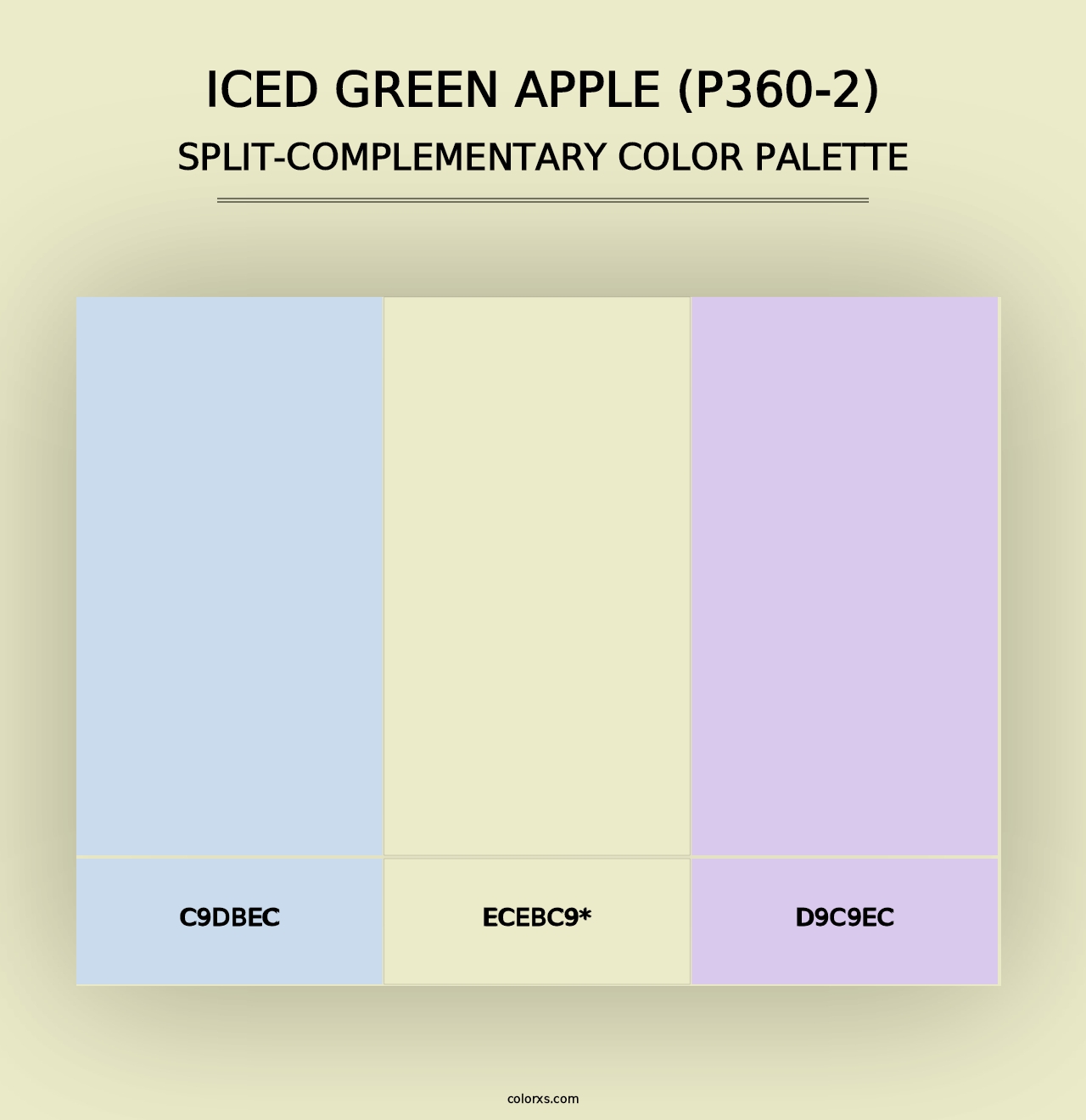 Iced Green Apple (P360-2) - Split-Complementary Color Palette