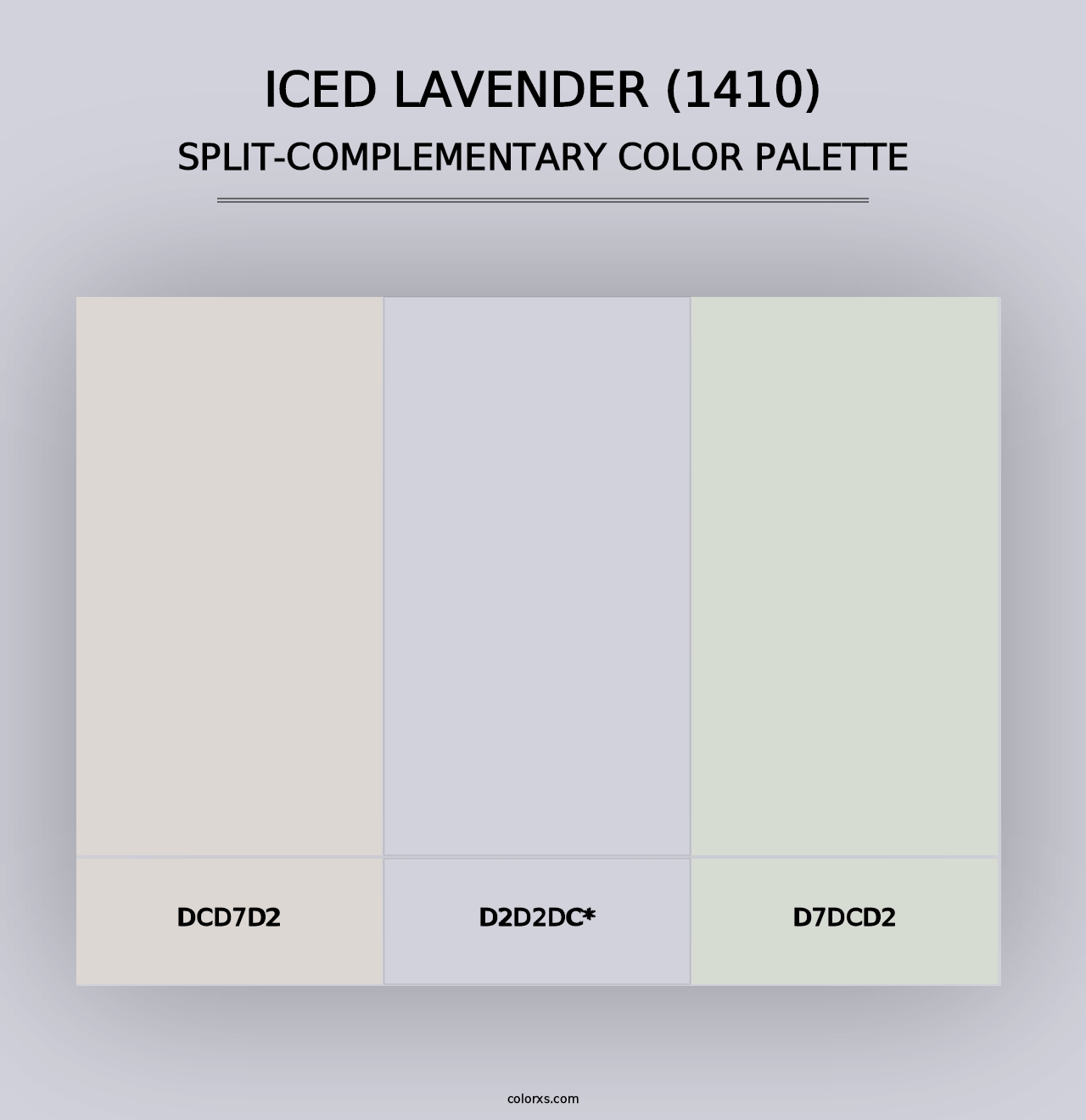 Iced Lavender (1410) - Split-Complementary Color Palette