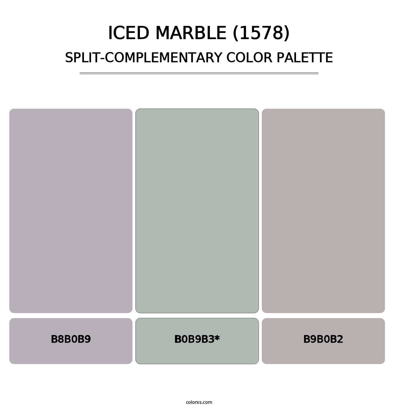 Iced Marble (1578) - Split-Complementary Color Palette