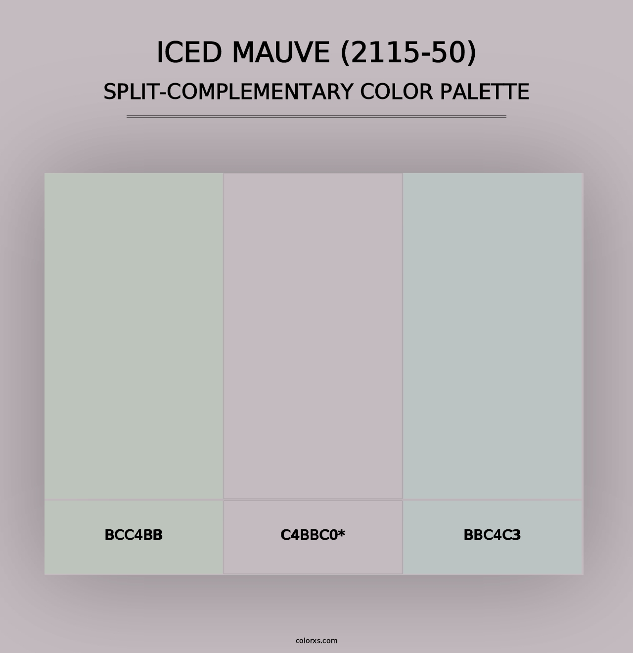 Iced Mauve (2115-50) - Split-Complementary Color Palette