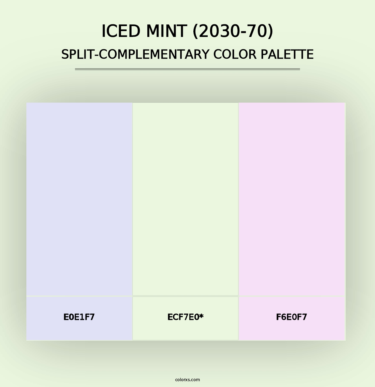 Iced Mint (2030-70) - Split-Complementary Color Palette