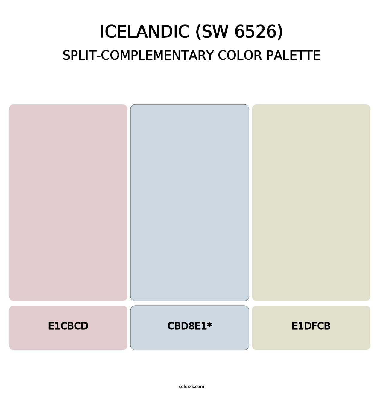 Icelandic (SW 6526) - Split-Complementary Color Palette