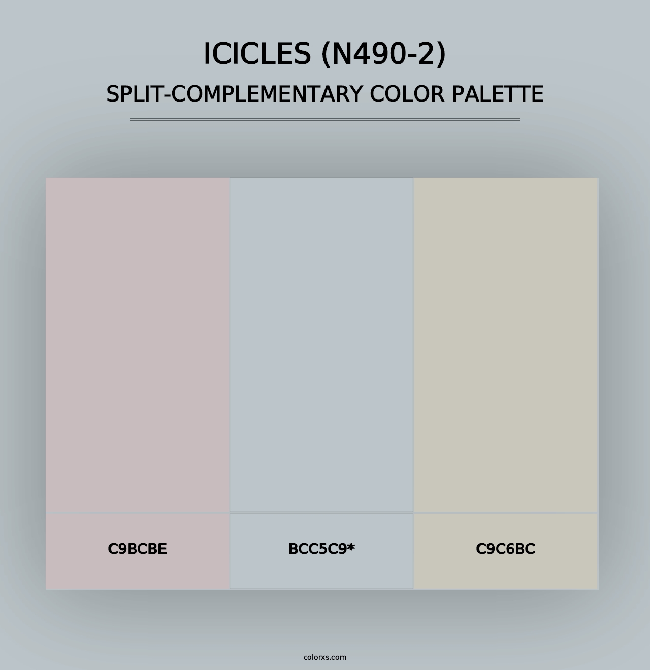 Icicles (N490-2) - Split-Complementary Color Palette