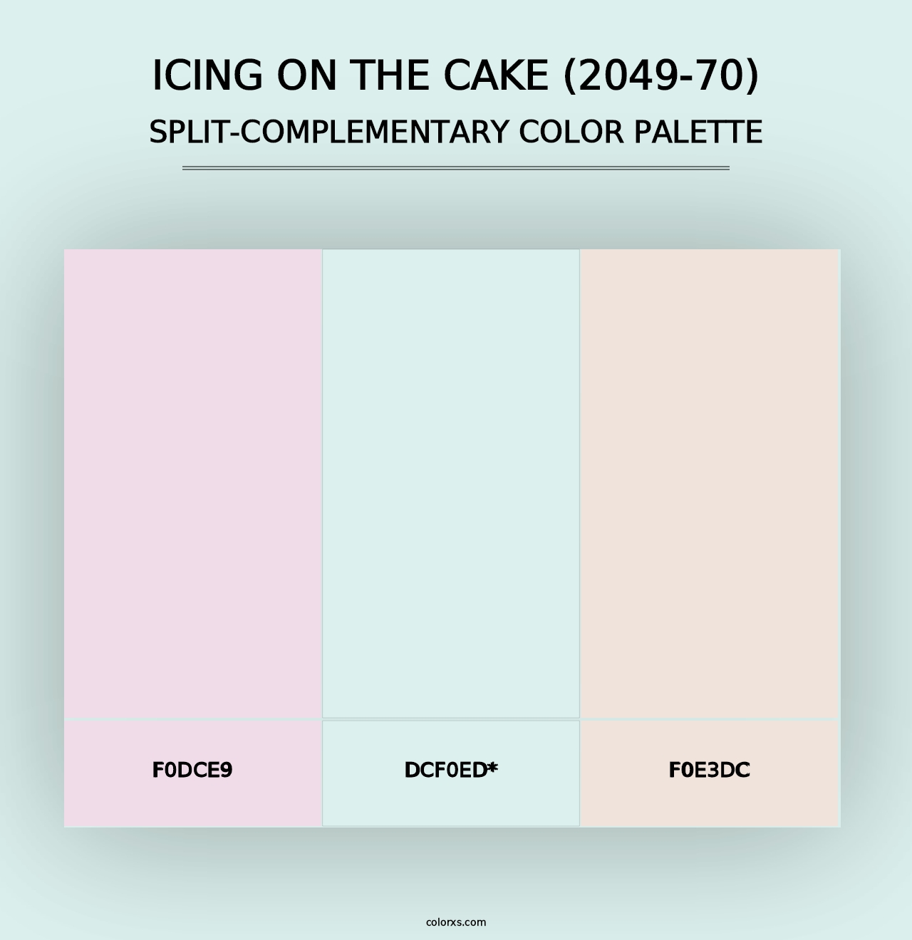 Icing on the Cake (2049-70) - Split-Complementary Color Palette