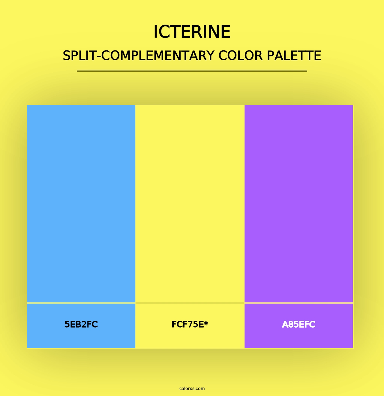 Icterine - Split-Complementary Color Palette