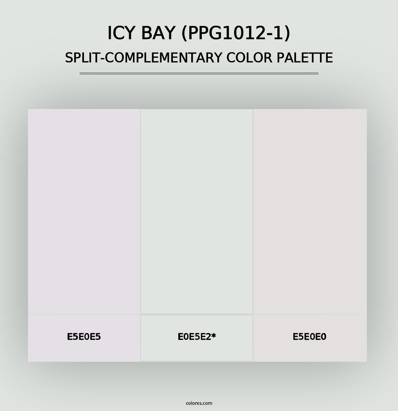 Icy Bay (PPG1012-1) - Split-Complementary Color Palette