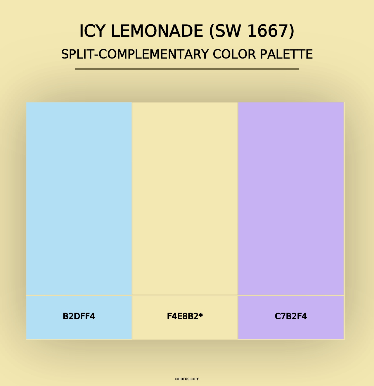 Icy Lemonade (SW 1667) - Split-Complementary Color Palette