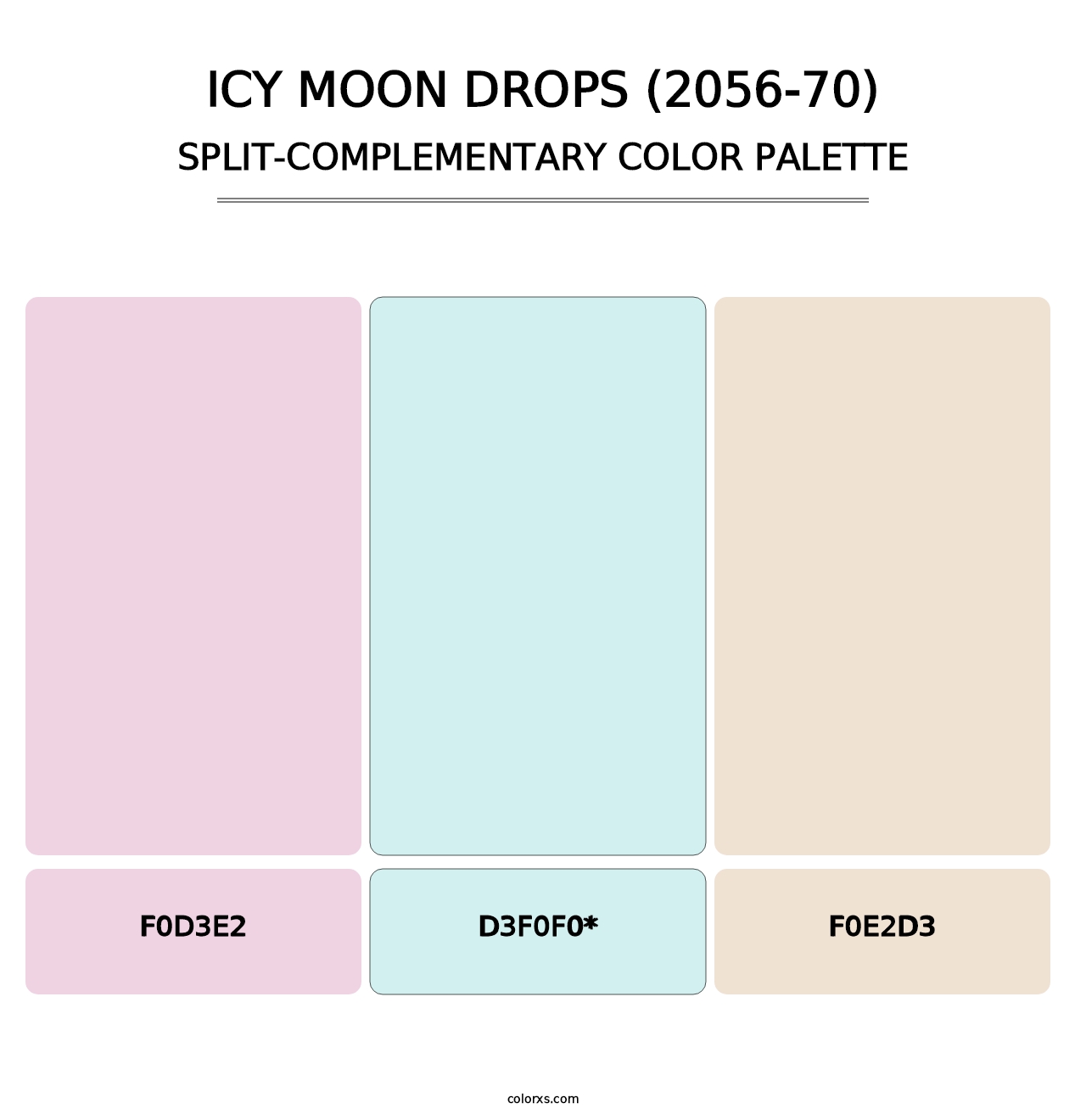 Icy Moon Drops (2056-70) - Split-Complementary Color Palette