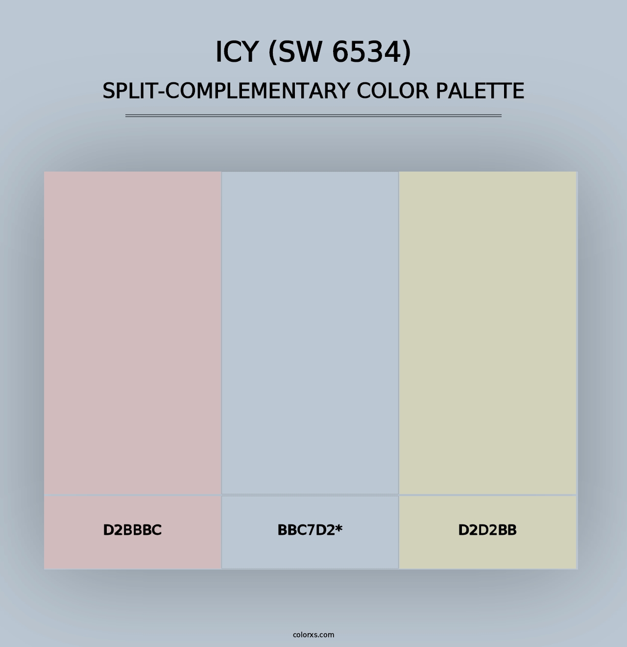 Sherwin Williams Icy (SW 6534) Paint coordinating colors and palettes ...