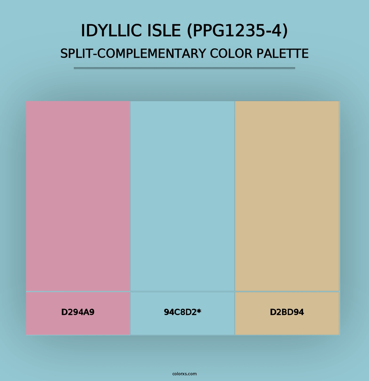 Idyllic Isle (PPG1235-4) - Split-Complementary Color Palette