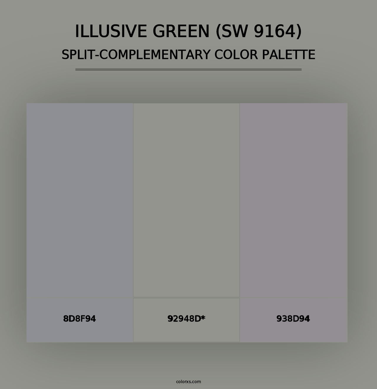 Illusive Green (SW 9164) - Split-Complementary Color Palette