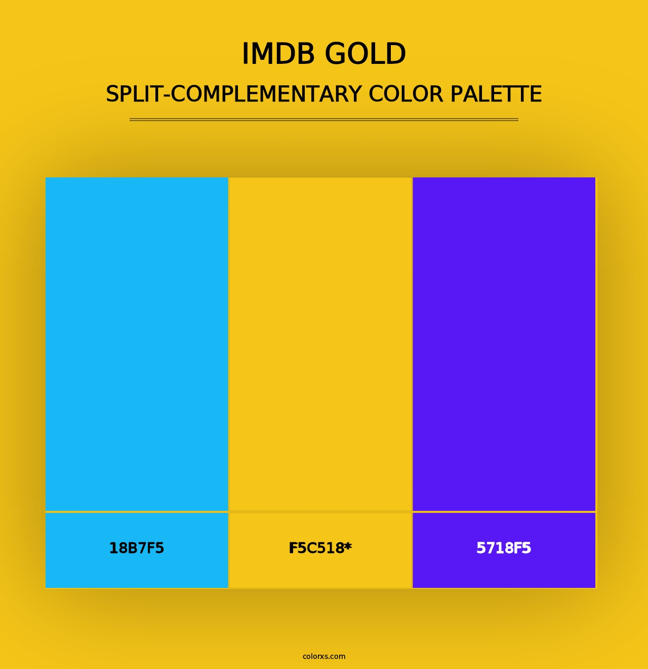 IMDb Gold - Split-Complementary Color Palette