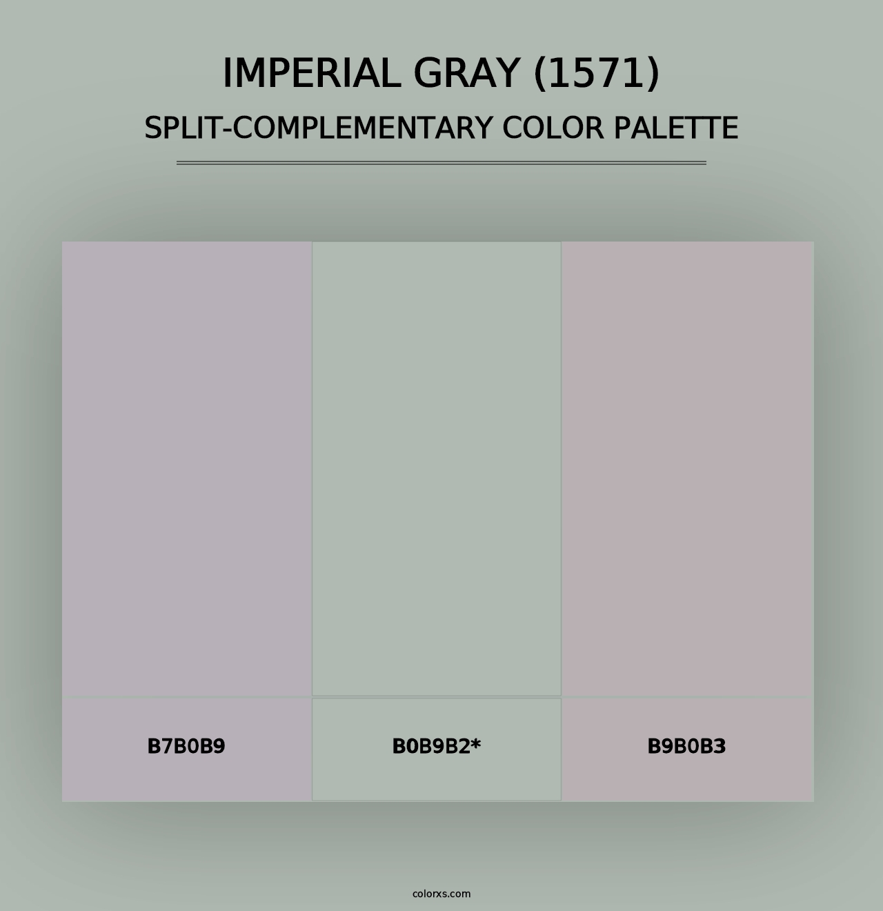 Imperial Gray (1571) - Split-Complementary Color Palette