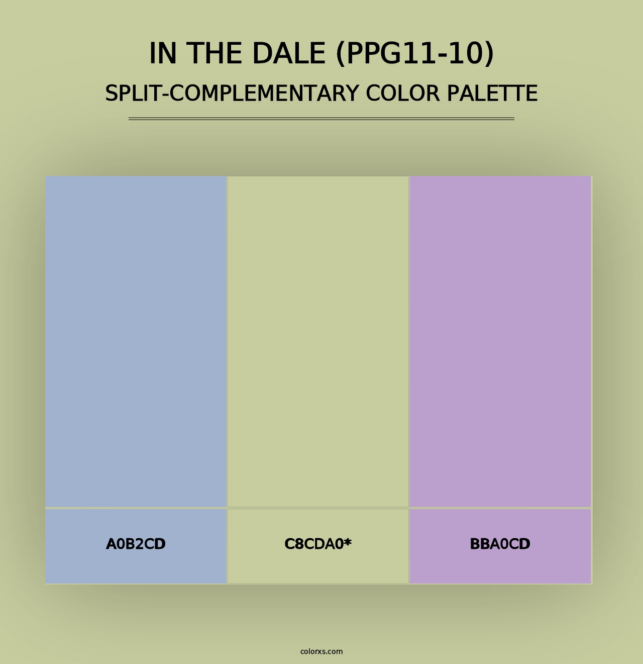 In The Dale (PPG11-10) - Split-Complementary Color Palette