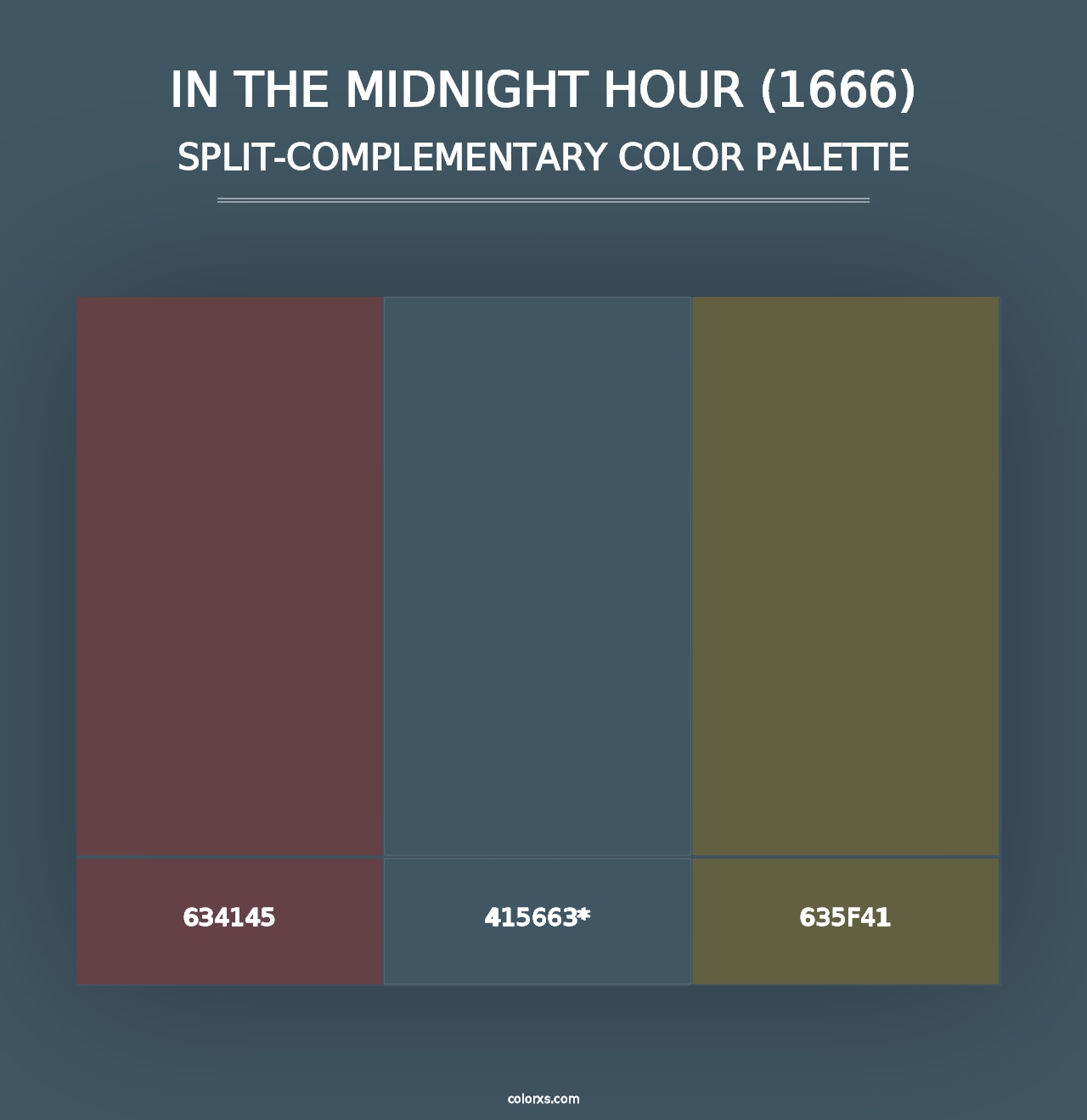 In the Midnight Hour (1666) - Split-Complementary Color Palette