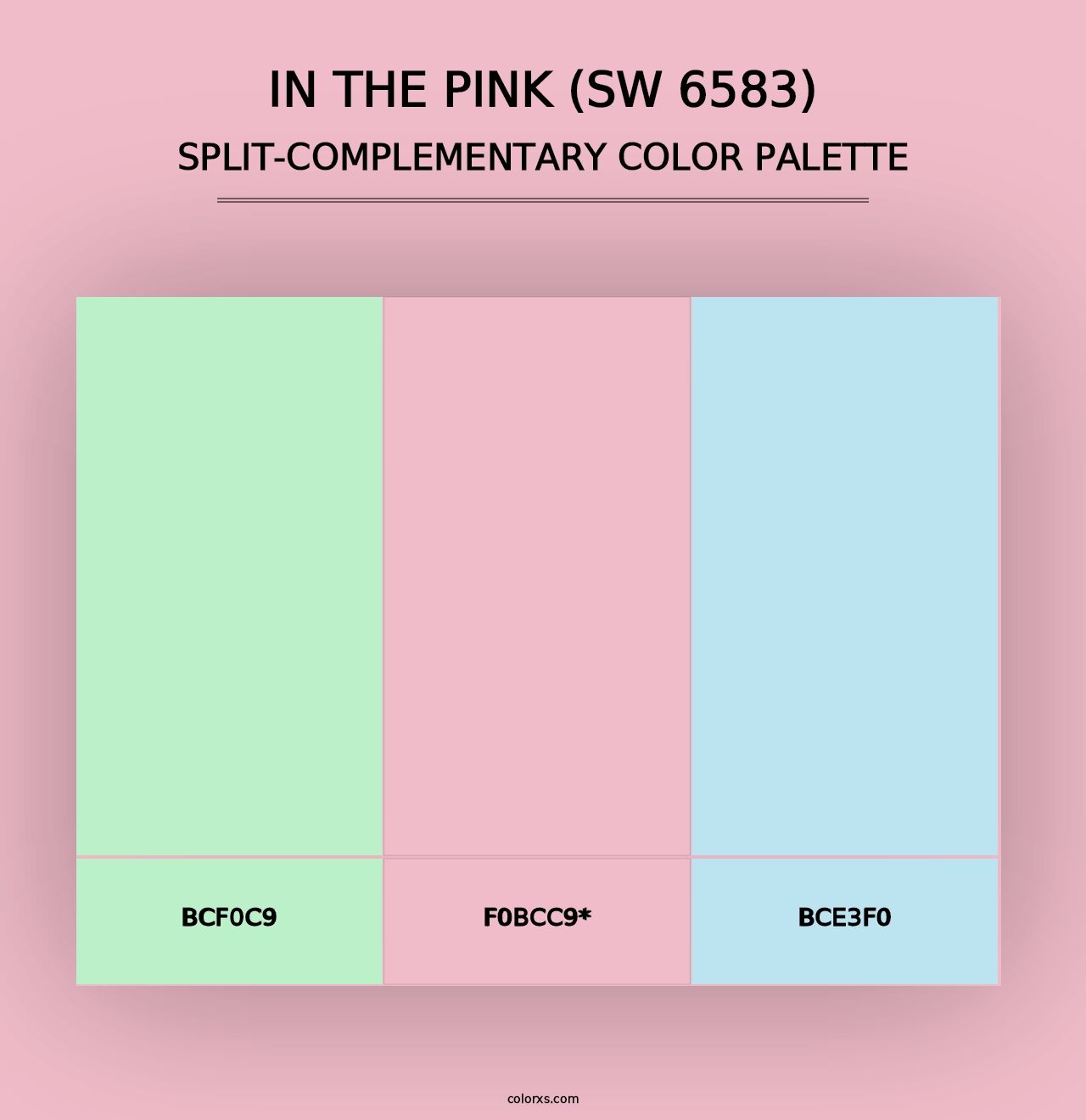 In the Pink (SW 6583) - Split-Complementary Color Palette