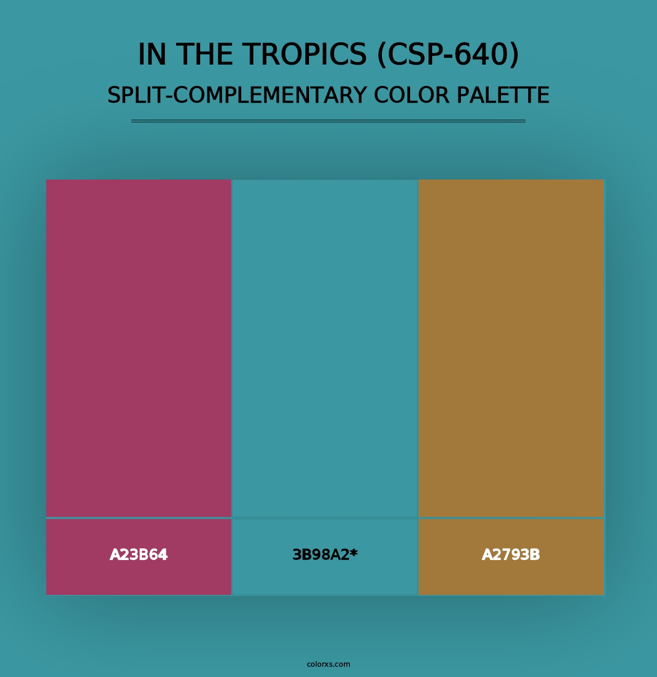 In the Tropics (CSP-640) - Split-Complementary Color Palette