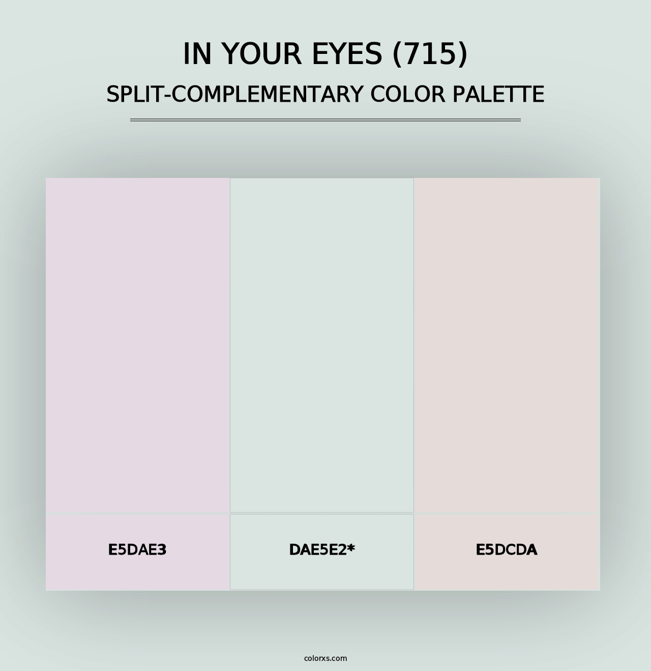 In Your Eyes (715) - Split-Complementary Color Palette