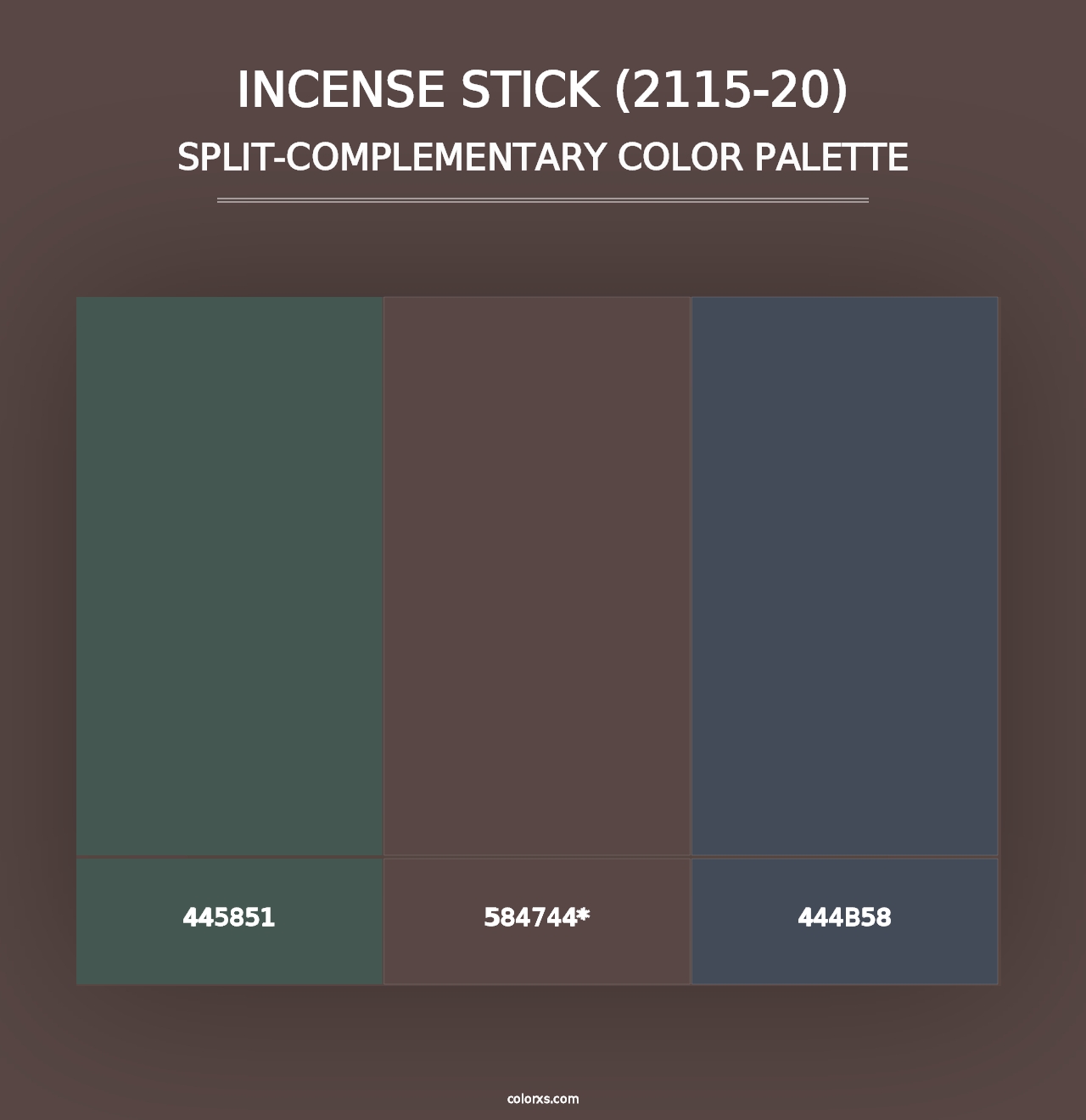 Incense Stick (2115-20) - Split-Complementary Color Palette