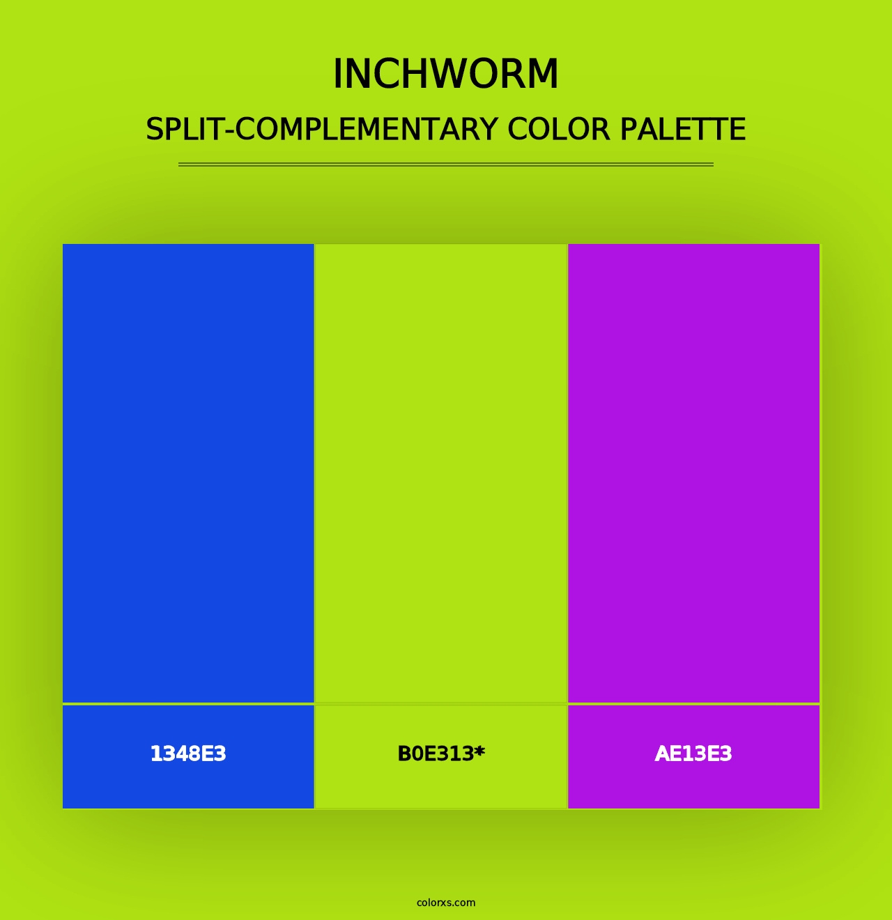 Inchworm - Split-Complementary Color Palette