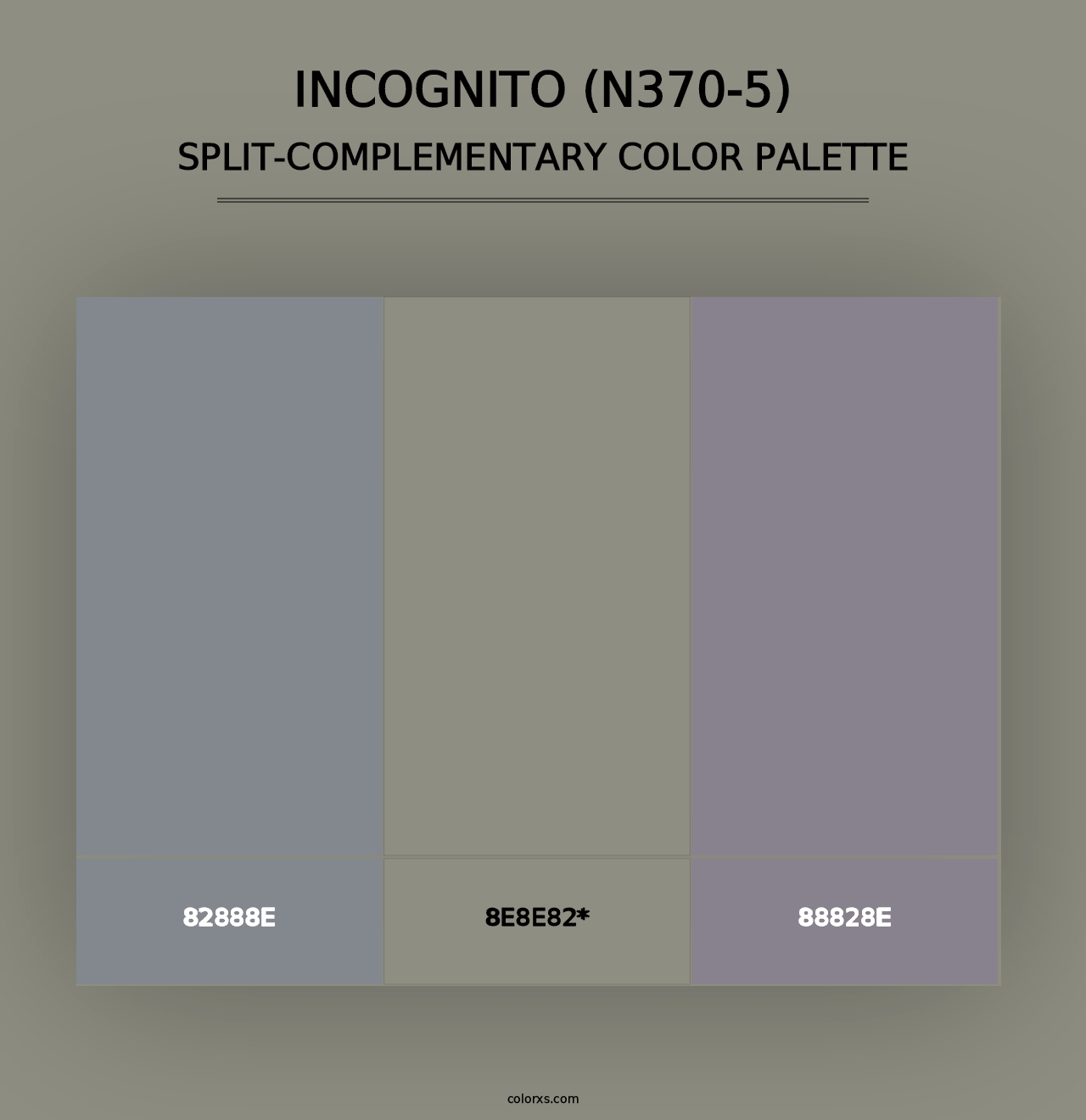 Incognito (N370-5) - Split-Complementary Color Palette