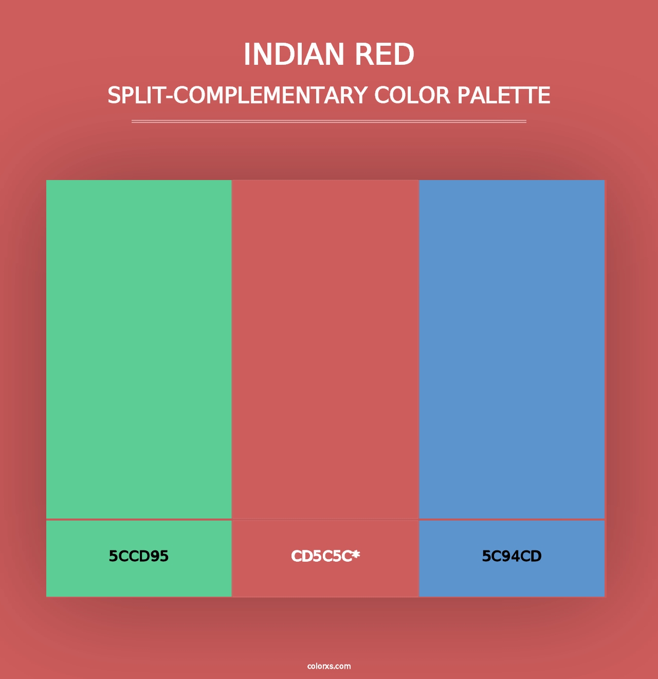 Indian Red - Split-Complementary Color Palette