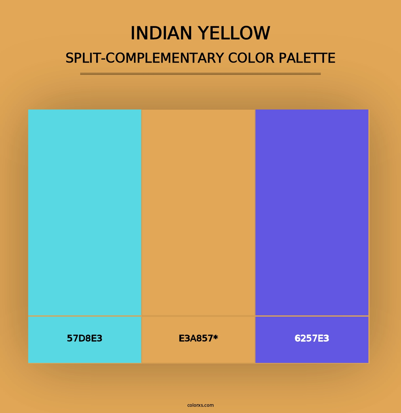 Indian Yellow - Split-Complementary Color Palette