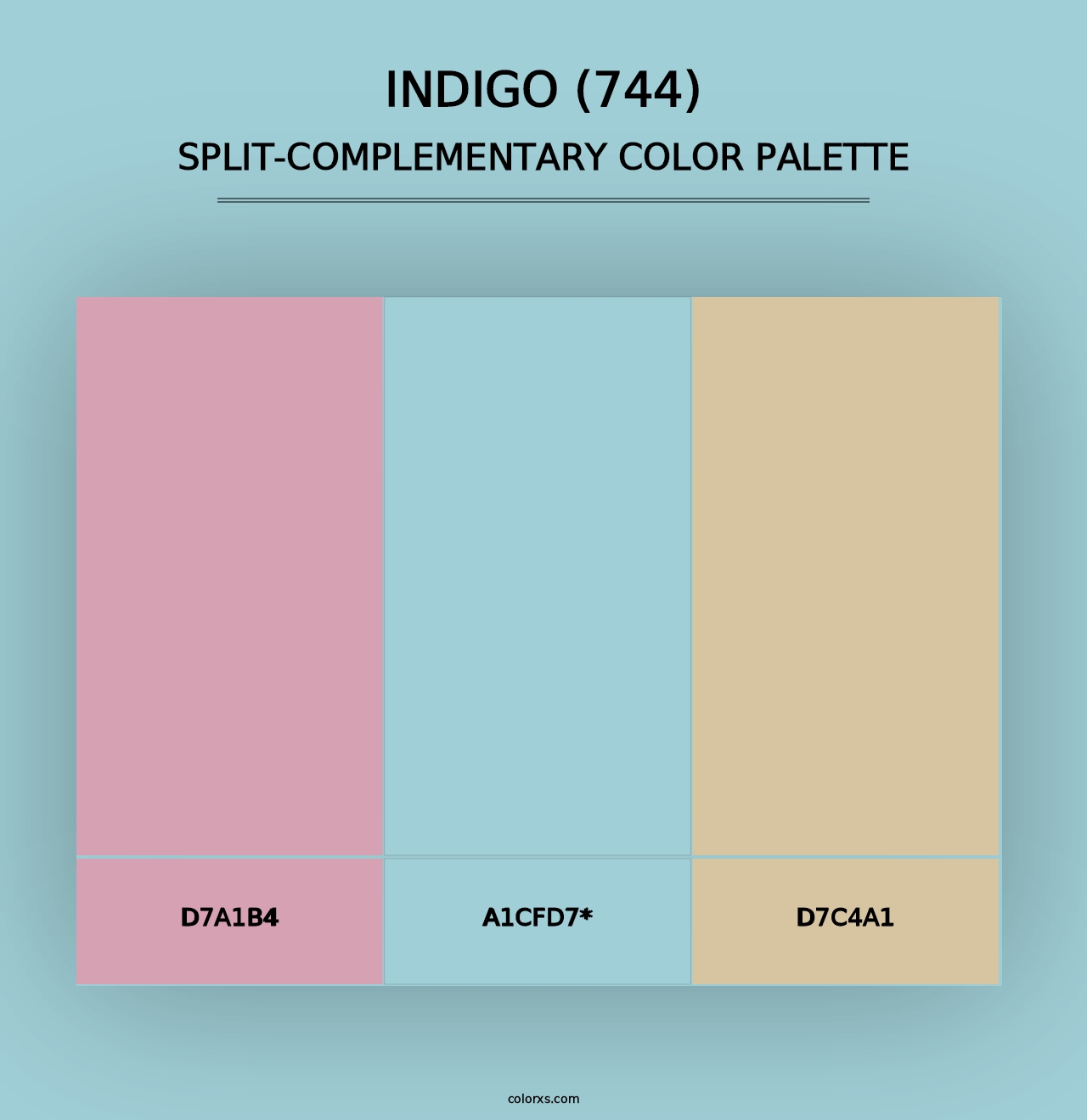 Indigo (744) - Split-Complementary Color Palette