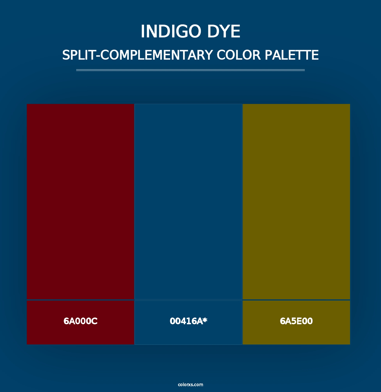 Indigo Dye - Split-Complementary Color Palette