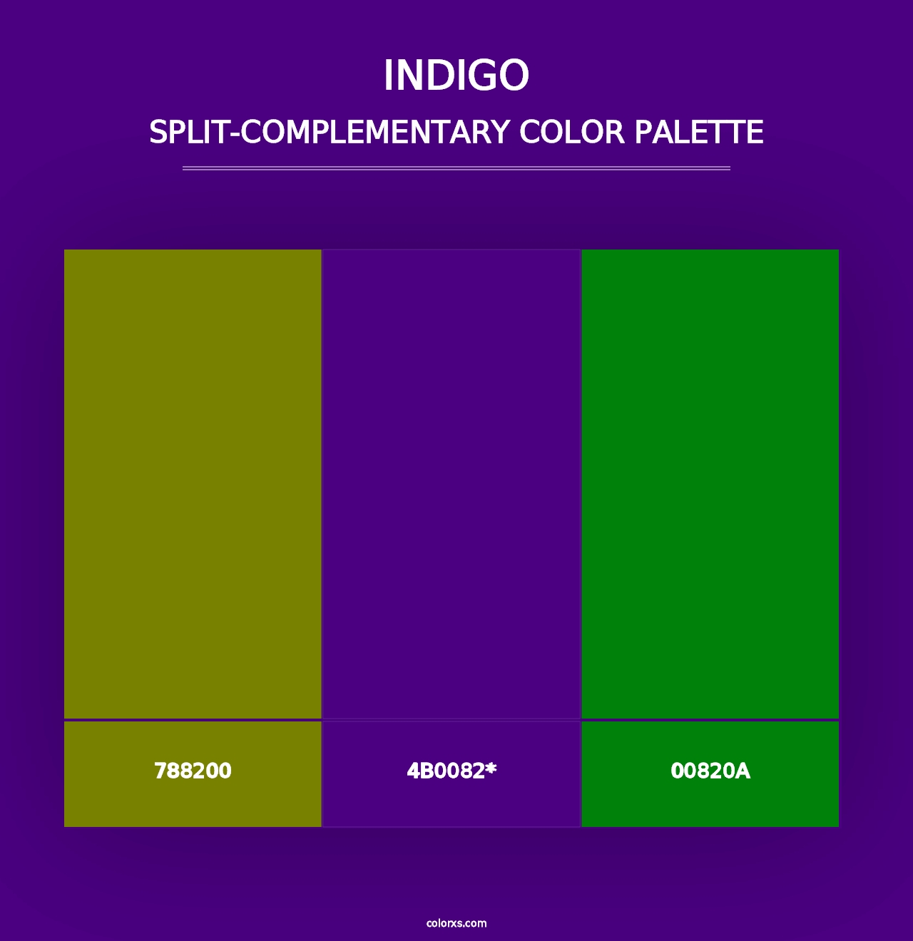 Indigo - Split-Complementary Color Palette