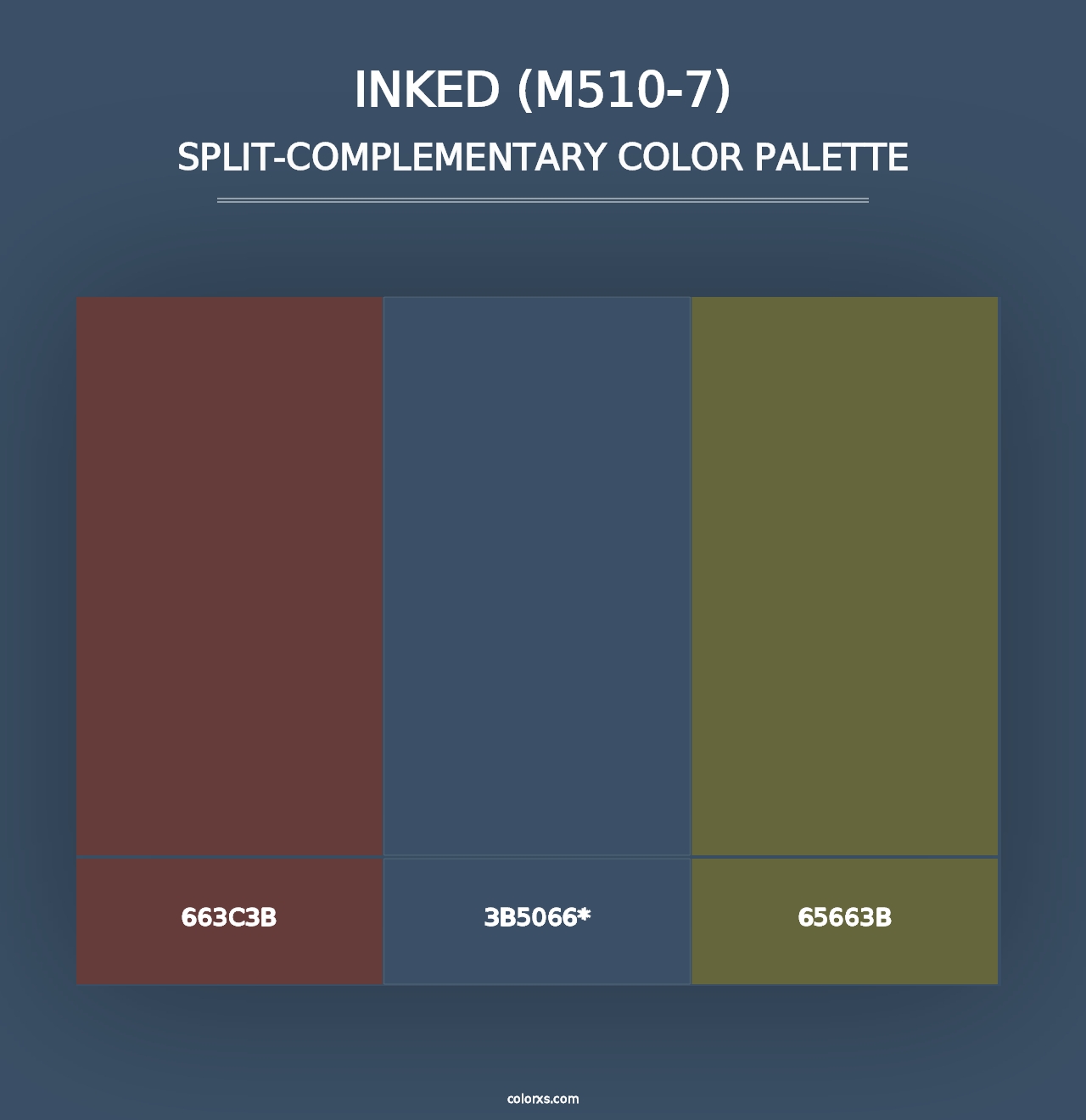 Inked (M510-7) - Split-Complementary Color Palette