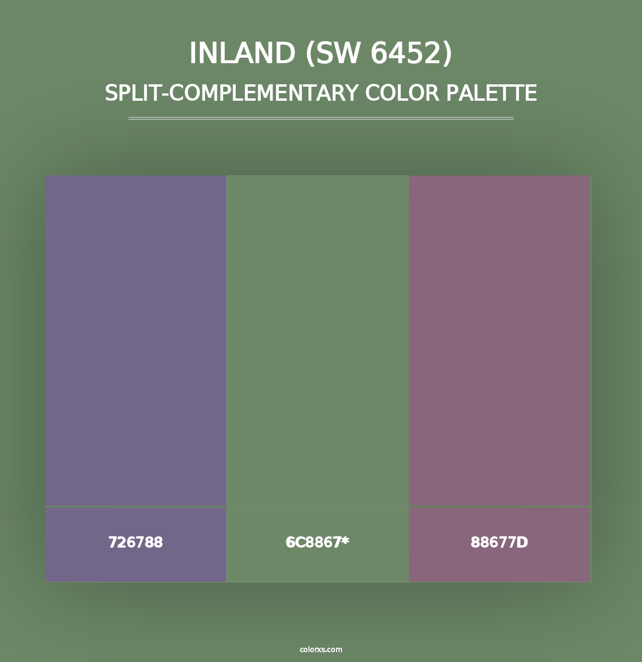 Inland (SW 6452) - Split-Complementary Color Palette