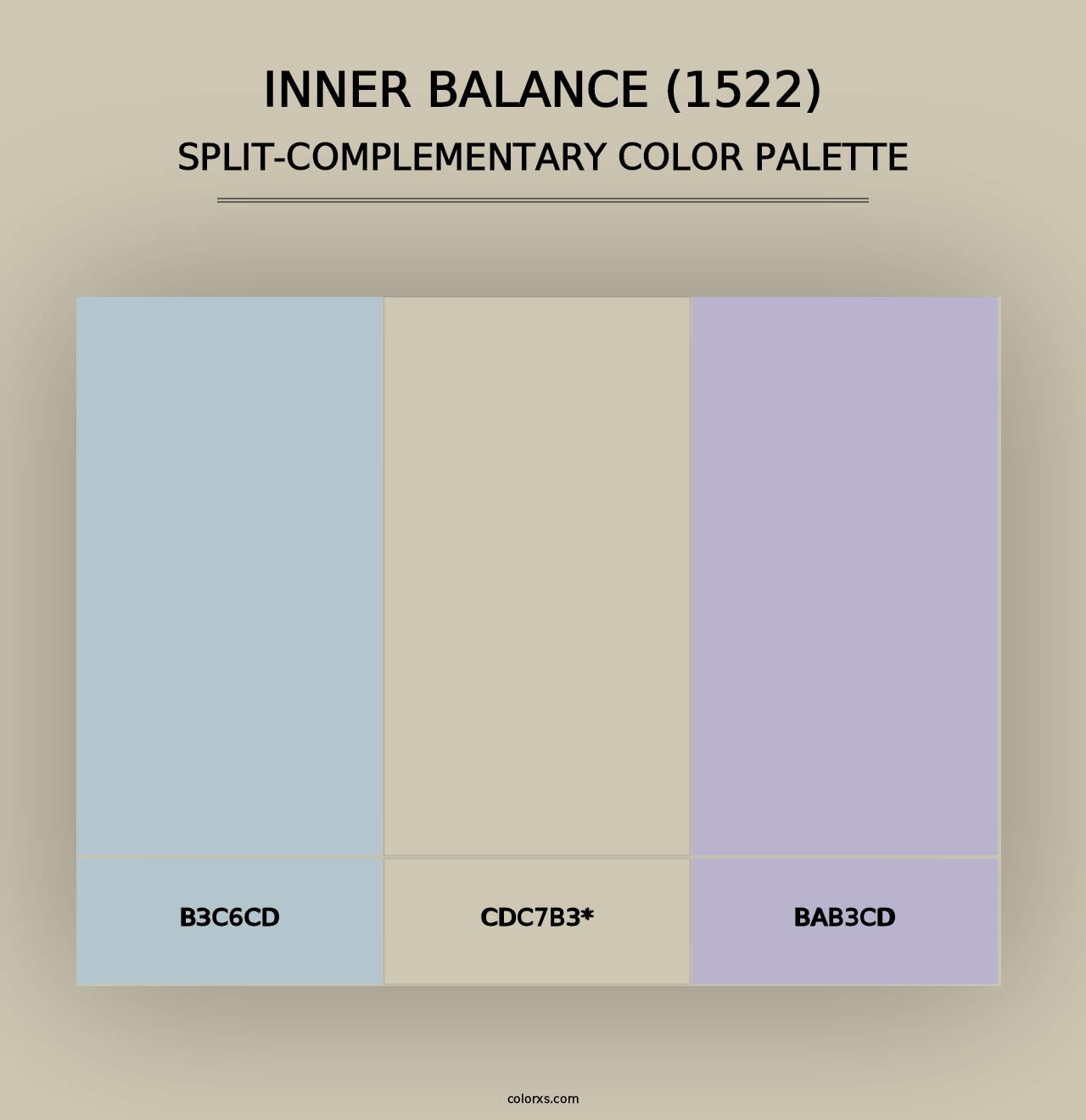 Inner Balance (1522) - Split-Complementary Color Palette