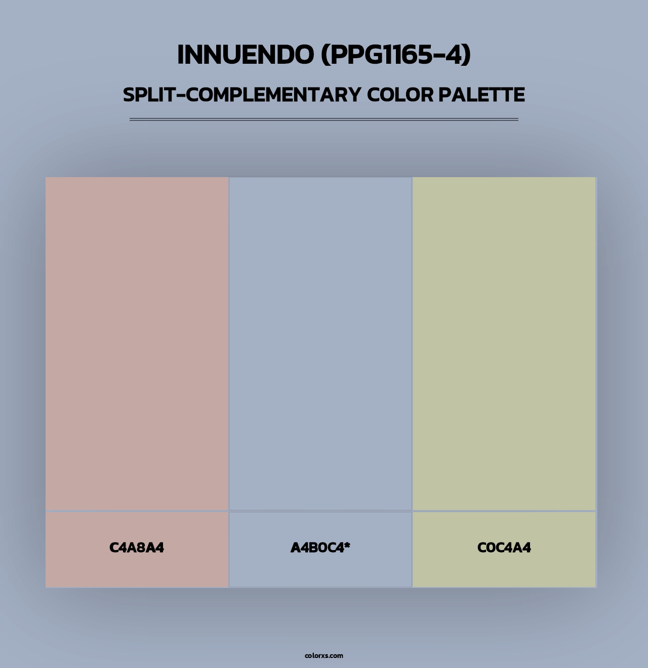 Innuendo (PPG1165-4) - Split-Complementary Color Palette