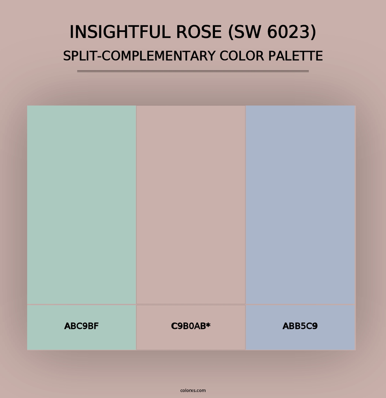 Insightful Rose (SW 6023) - Split-Complementary Color Palette